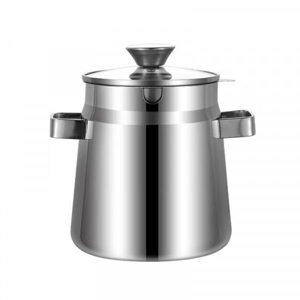 （巨邦佑）BJ+物芯质造316L亮光猪油罐 食品接触用猪油罐大容量双耳易端严选316L不锈钢