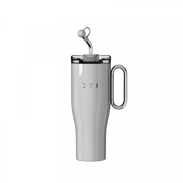 （巨邦佑）BJ+OTE吸管保温杯 1200ml 欧堤巨无霸大容量冰霸杯保温保冷杯316不锈钢吸管水杯高颜值礼物