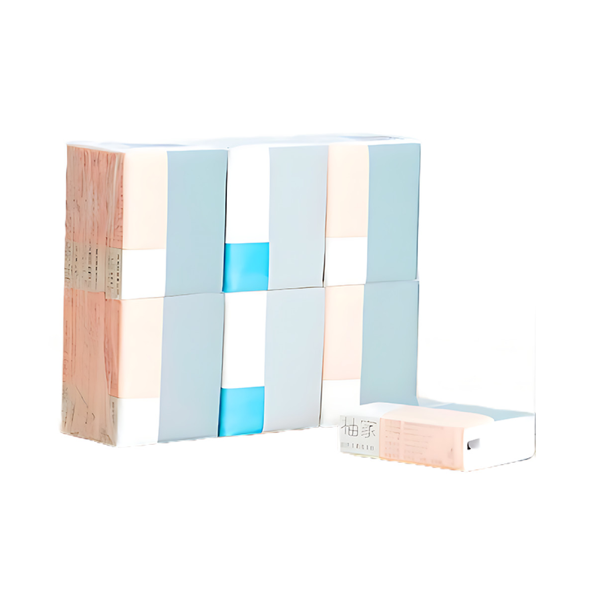 正大 （CP）柚家自然无香纸手帕 4层6片包 18包组 1组装6946-1【全国包邮】