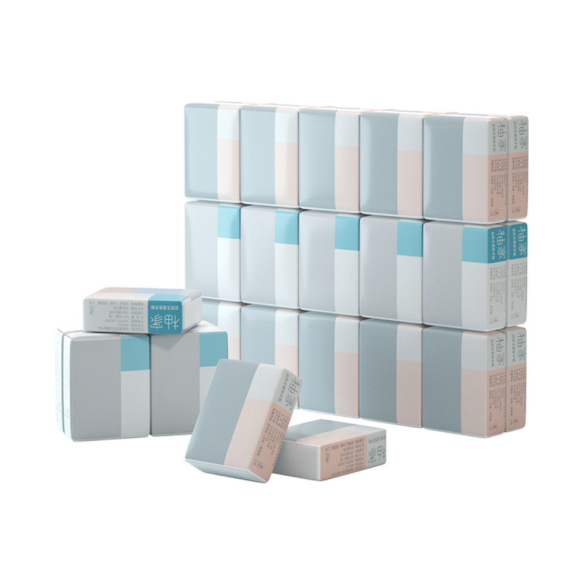 正大 （CP）柚家自然无香纸手帕 4层6片包 18包组 4组装6946【全国包邮】