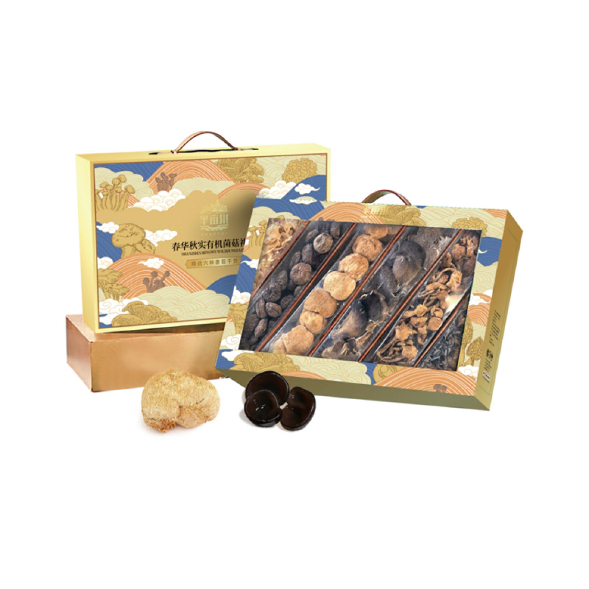 （巨邦佑）R+半亩川半亩良田春华秋实有机菌菇800g  菌汤包菌菇干货礼盒 煲汤火锅炖鸡料红枣礼盒