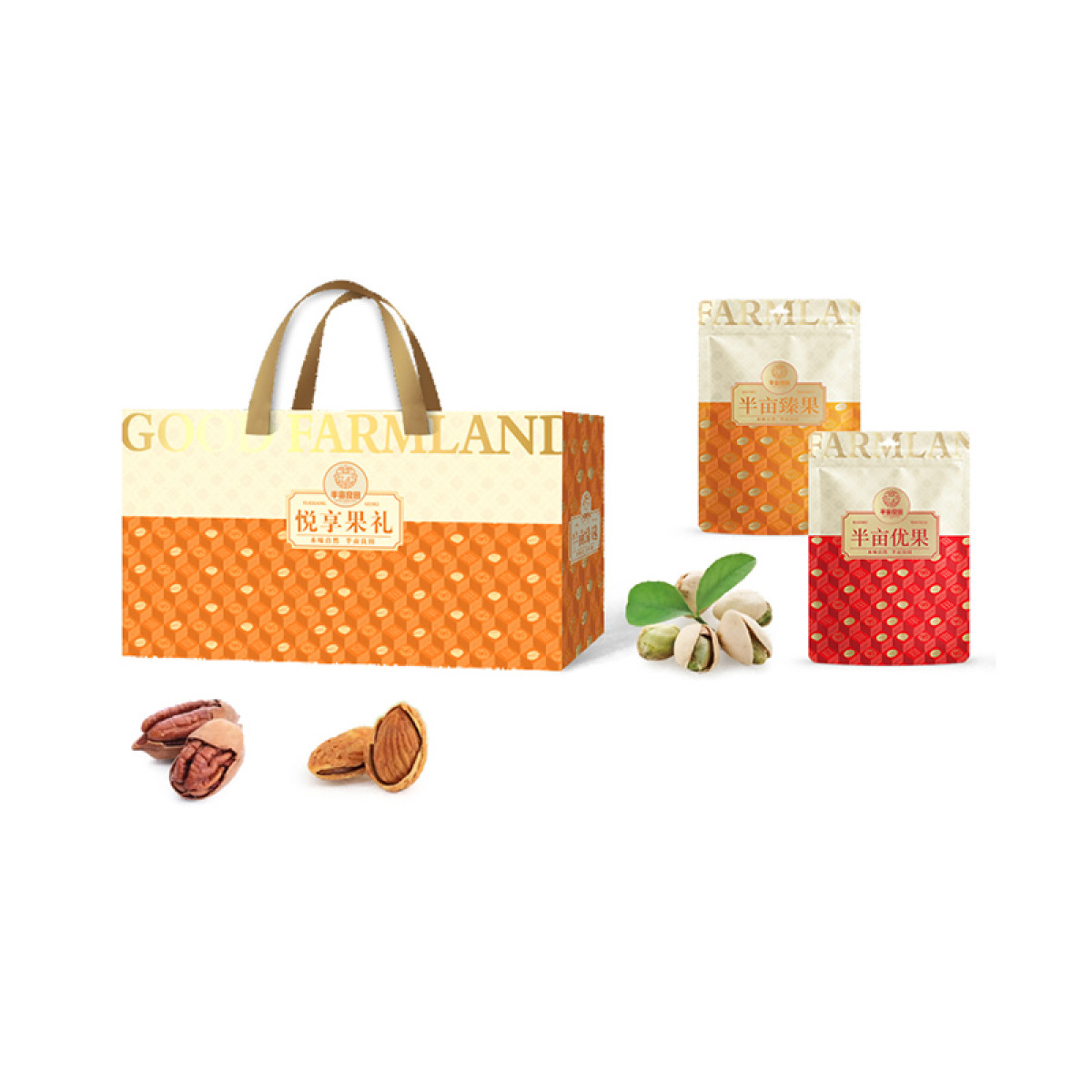 （巨邦佑）R+半亩川悦享果礼1500g 开心果碧根果提子干夏威夷果礼盒