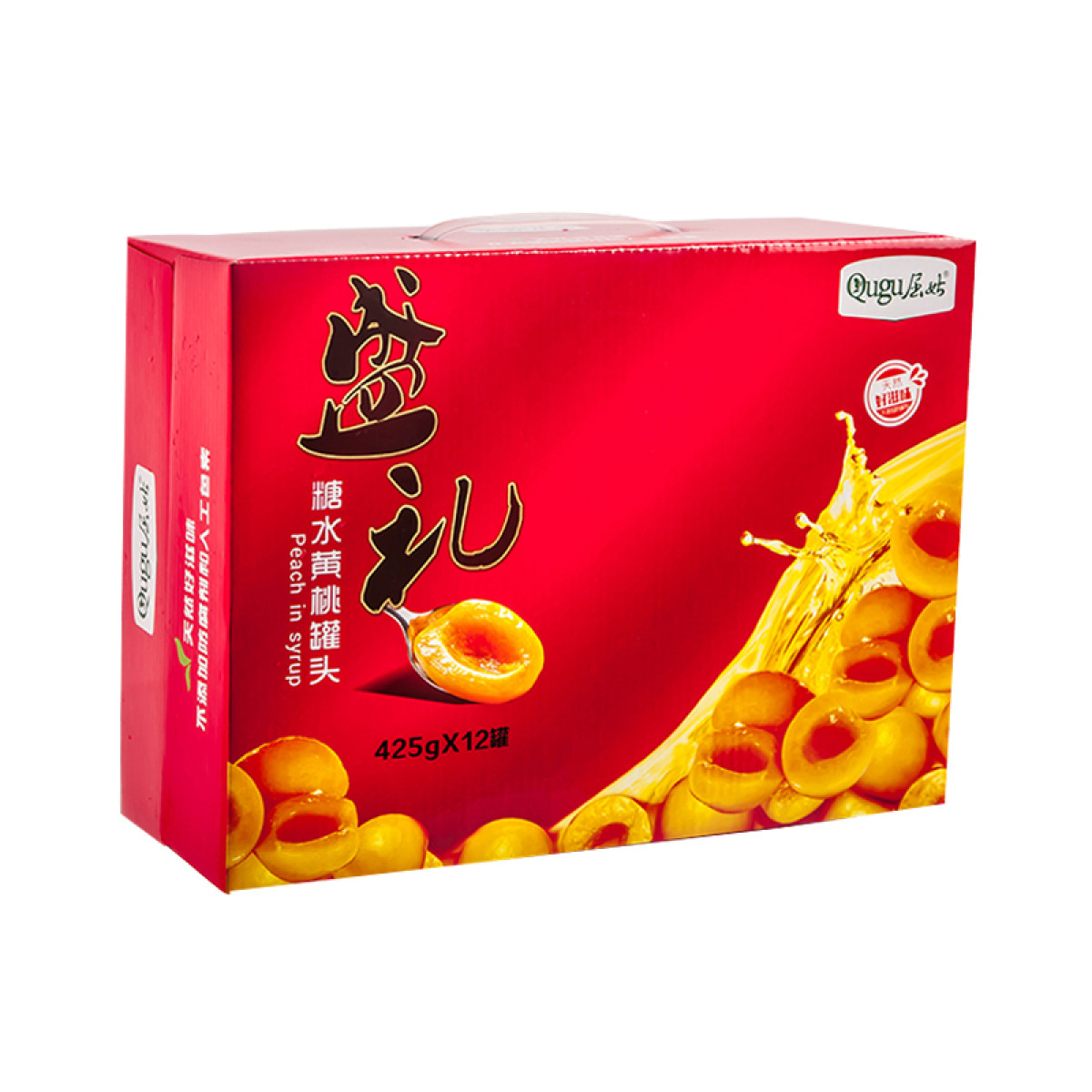 （中科惠橙） 屈姑糖水黄桃罐头425G*12 水果罐头开盖即食