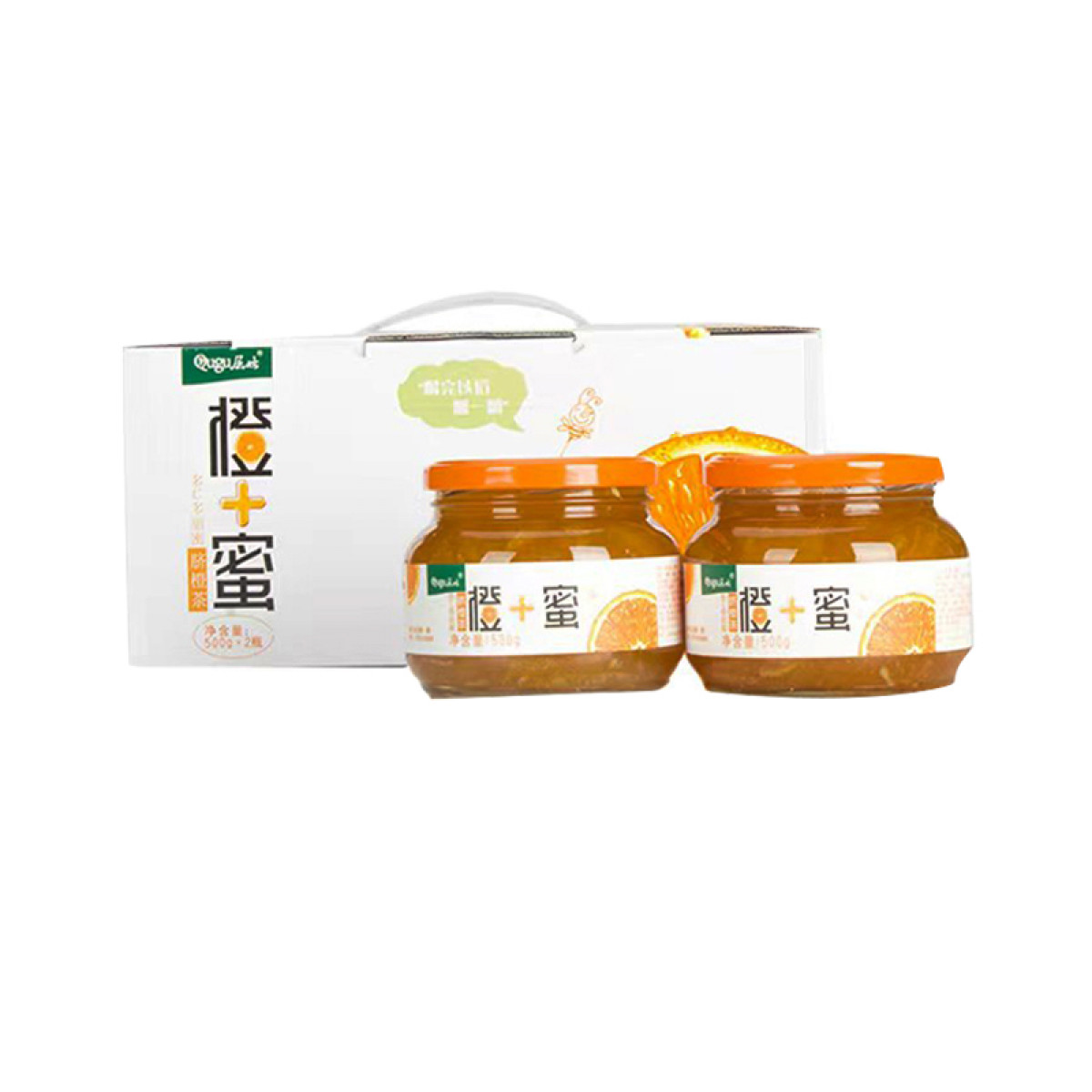 （中科惠橙）屈姑蜂蜜脐橙茶500G*2 冲饮饮料