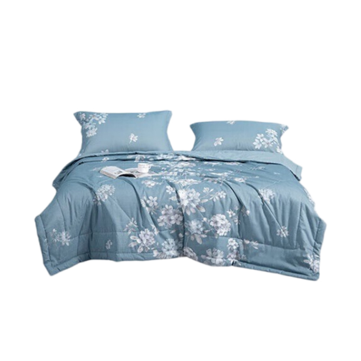 （超运·禾贸）水星家纺 花西雅夏被200*230  夏凉被子七孔纤维夏被子约3.2斤