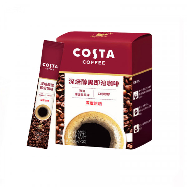 （巨邦佑）BJ+COSTA 咖世家速溶咖啡 2g*20条 拿铁美式黑咖啡精品即溶咖啡粉便携装