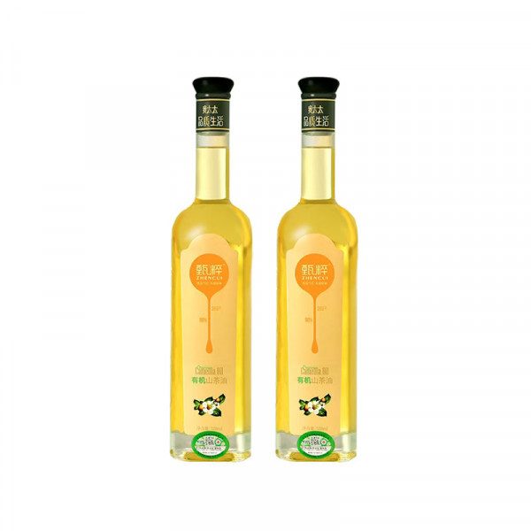 （巨邦佑）BJ+甄粹 有机山茶油礼盒528ml*2 纯正茶油有机茶籽油纯食用油 礼盒包装