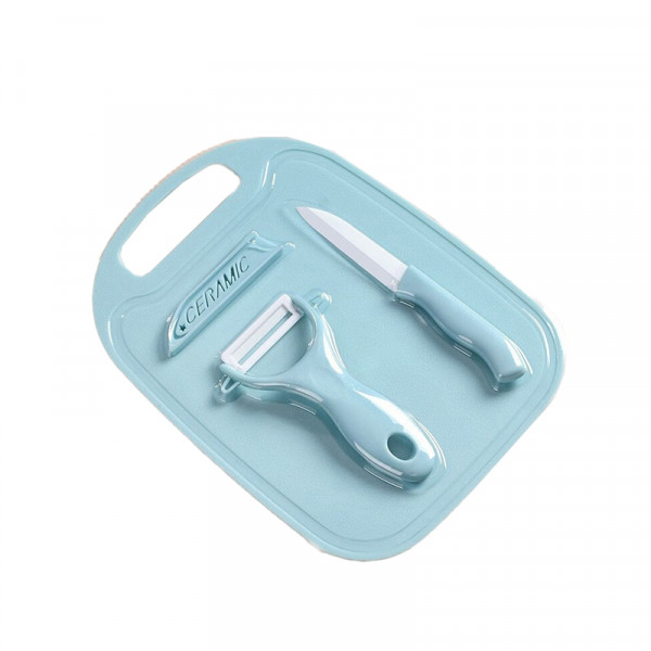 （巨邦佑）BJ+津熙优品（Jxsuperior）陶瓷刀套装 颜色随机削皮器瓜刨刀具厨房工具三件套