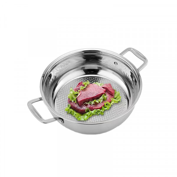 （巨邦佑）BJ+津熙优品（Jxsuperior）精品火锅28cm 加厚带盖304不锈钢汤锅家用火锅盆打边炉电磁炉卡式炉