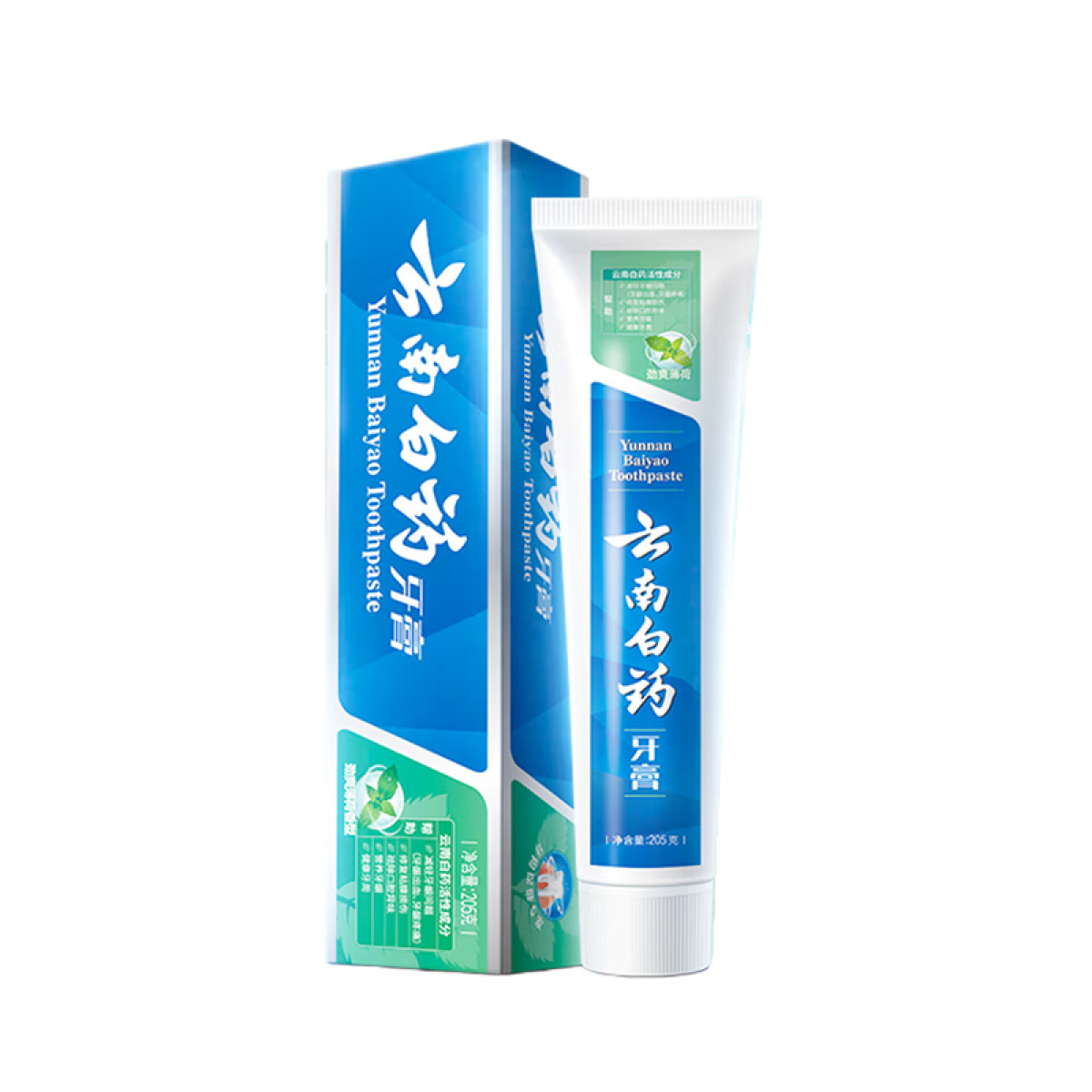 （世星阳光）云南白药 劲爽薄荷牙膏 205g 薄荷持久长效清新缓解异味
