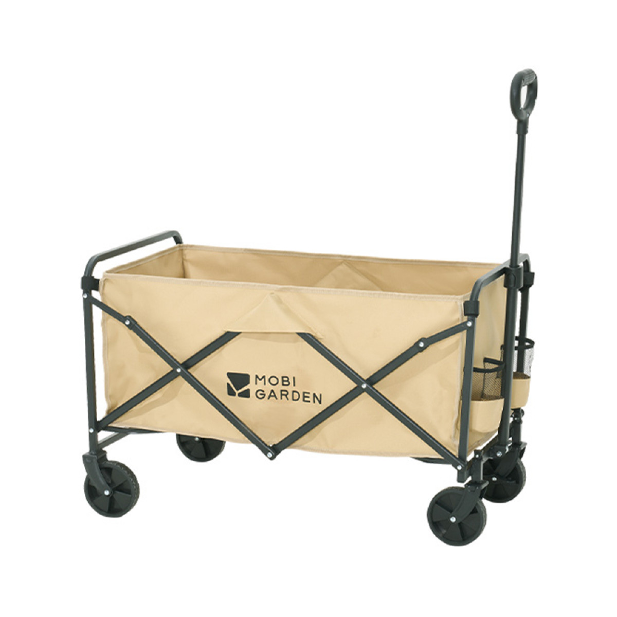 （康恩）牧高笛征越推车100L卡其色可刹车伸缩手柄便携NX25689023