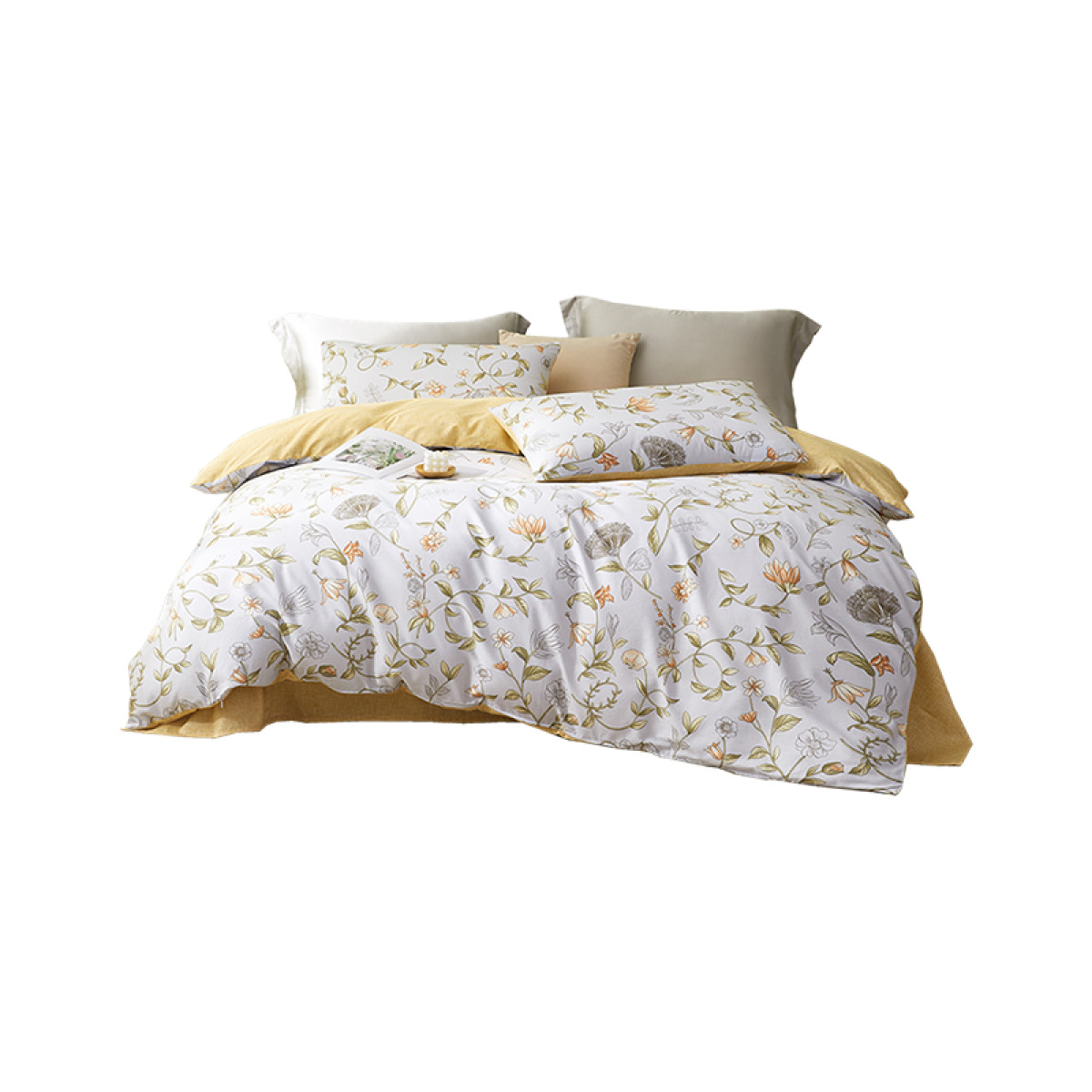 （康恩）罗莱LOVO 锦瑟花舞新疆棉亲肤全棉四件套200*230cm