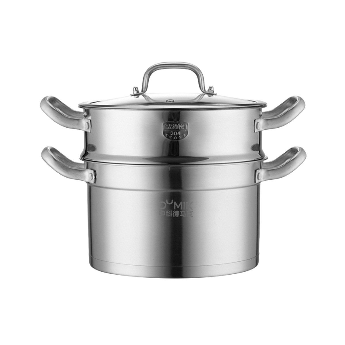 （康恩）DUMIK中科德马克欧风不锈钢复底汤锅24CM（蒸格） D-TS24F05Z