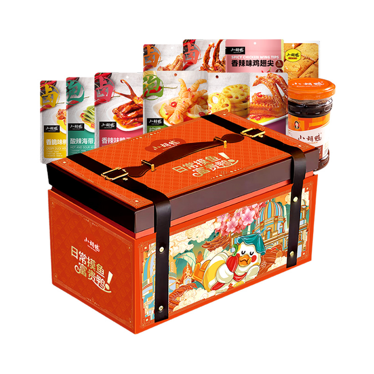 （巨邦佑）BH+小胡鸭30年品牌卤味零食肉类礼盒熟食大礼包 富贵鸭1822g