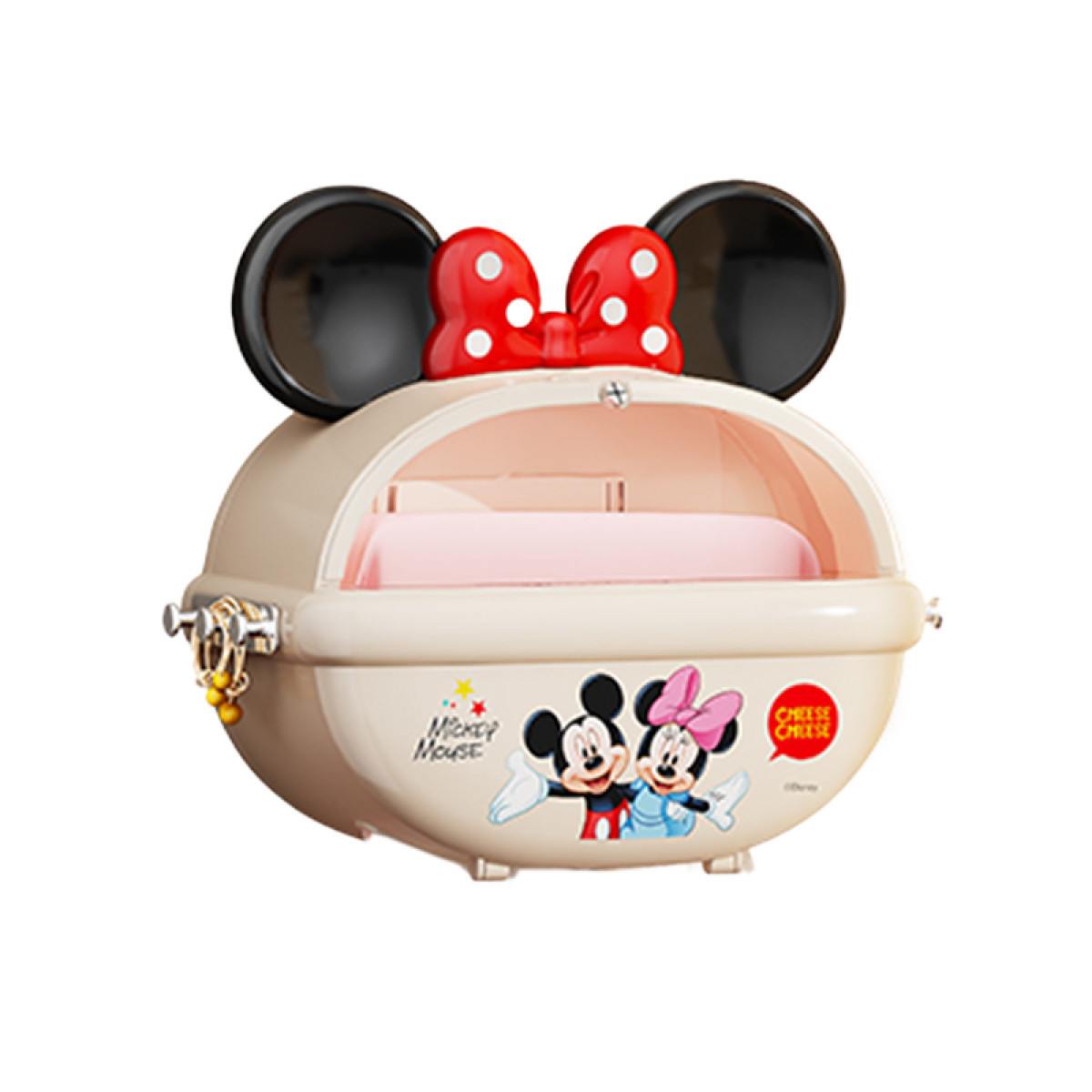 （巨邦佑）BJ+迪士尼卡通壁挂纸巾盒 多功能湿巾盒百搭家居超大容量侧面挂钩超强承重