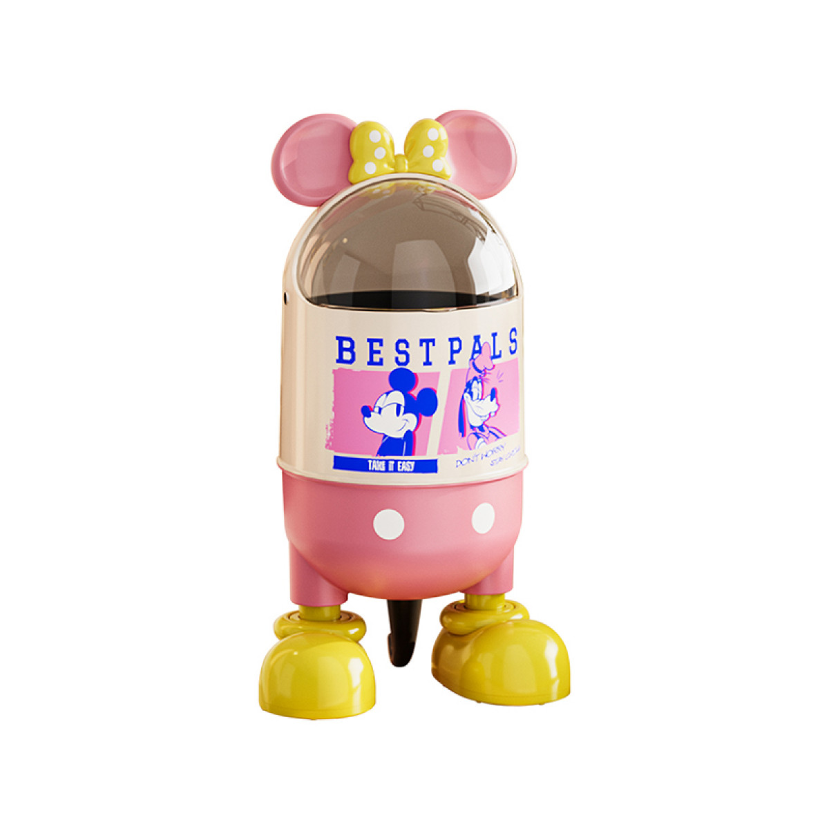 （巨邦佑）BJ+迪士尼卡通垃圾桶 翻盖式垃圾桶超大容量内外双层翻盖设计稳固不倒百搭家具颜值好物